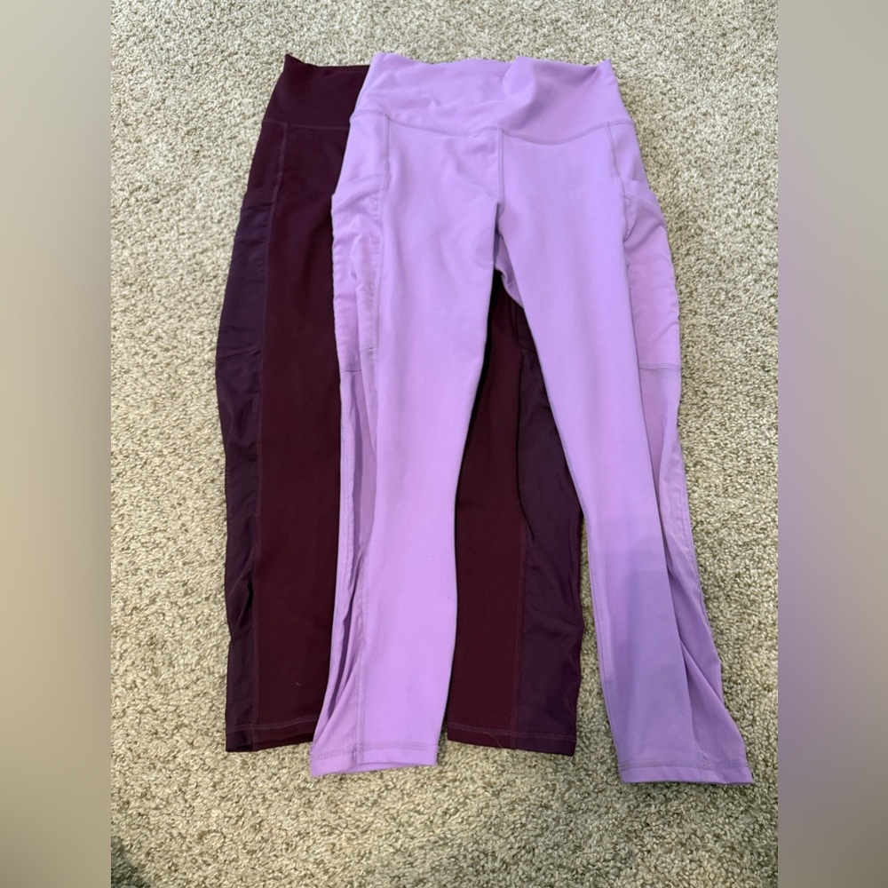 {FABLETICS} Purple Powerhold Capri Leggings